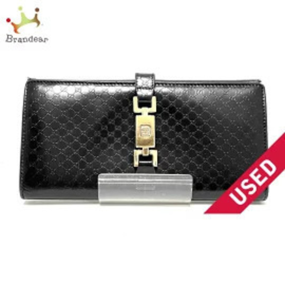 Gucci Jackie GG Long Wallet Black Leather